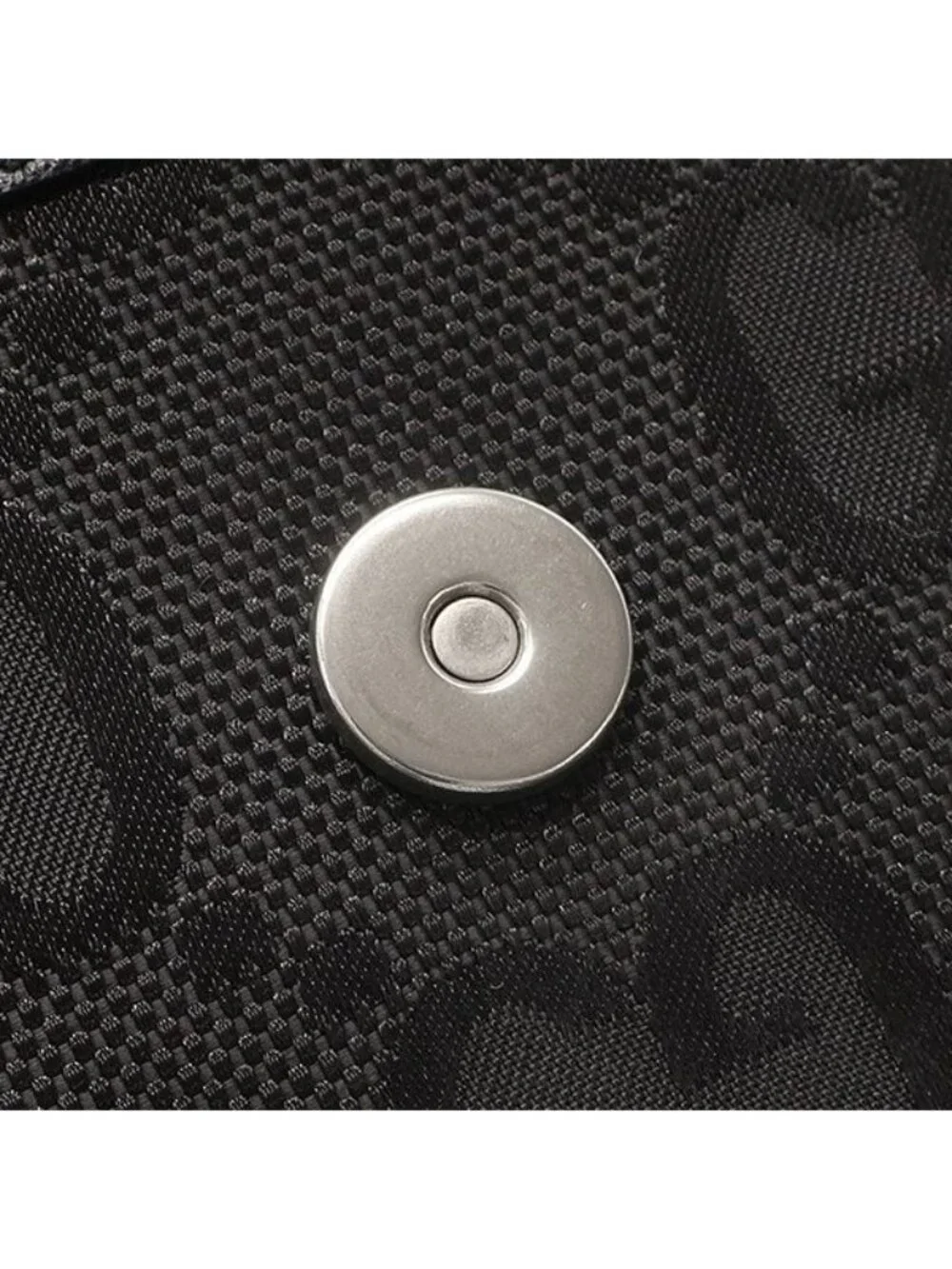 Gucci Shoulder Bag Off the Grid Nylon Leather Black Silver